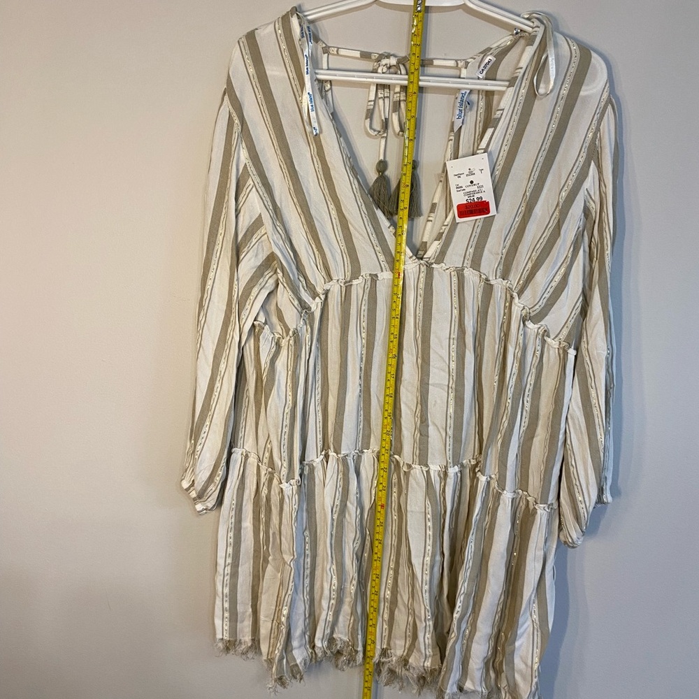 Striped V-Neck Dress